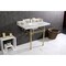 Kingston Brass 36 Carrara Marble Console Sink with Brass Legs, Marble WhiteBrushed Brass LMS3630MB7 - alternate 5